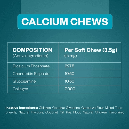 TailsAlive Calcium Chicken Flavor Soft Chews Supplements for Dogs