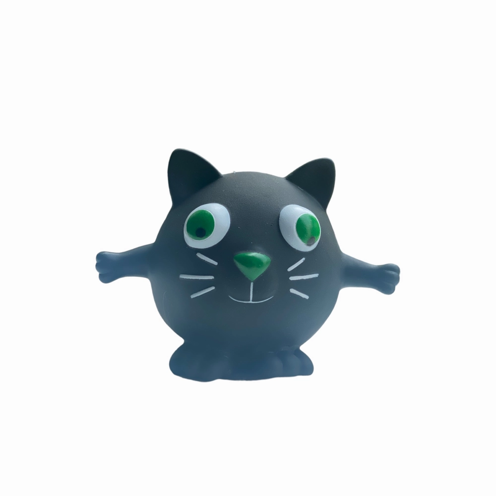 Talking Dog Club Cat Bouncy Ball Toy for Dogs (Black)