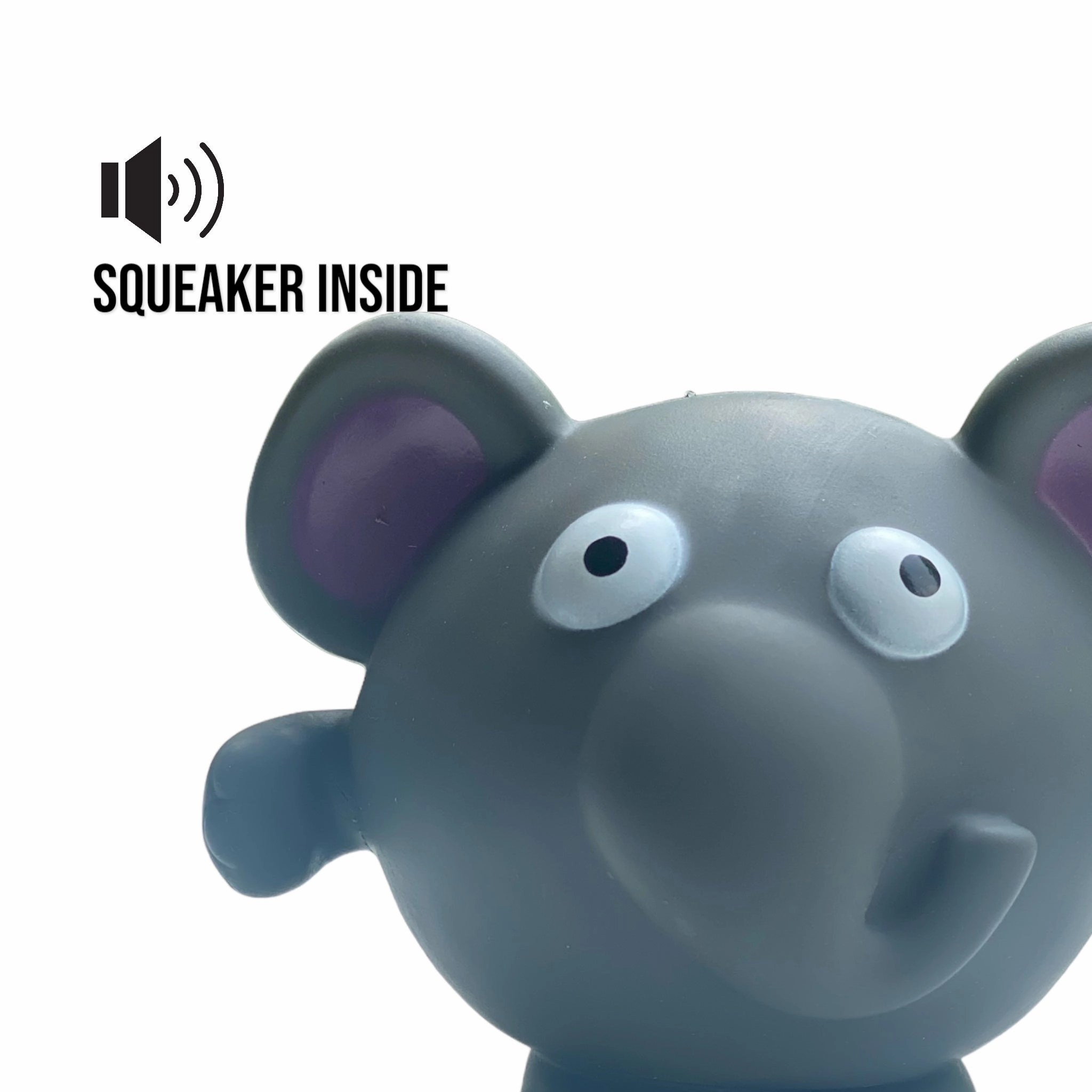 Talking Dog Club Elephant Bouncy Ball Toy for Dogs (Grey)
