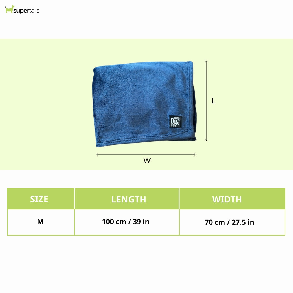 Talking Dog Club Fleece Blanket For Dogs and Cats (Navy Blue)