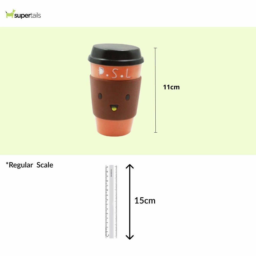 Talking Dog Club On The Go Coffee Cup Toy for Dogs (Brown)