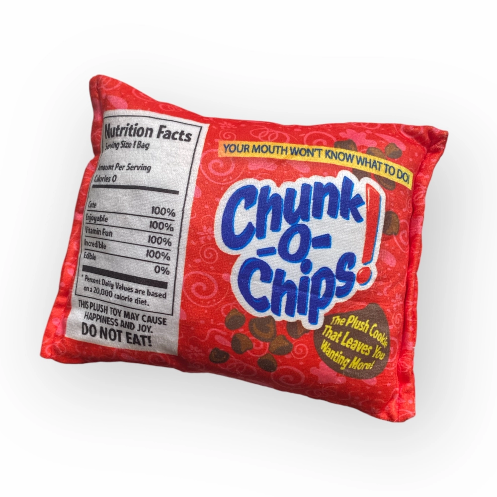 Talking Dog Club Zero Calories Chunk o Chips Plush Toy for Dogs (Red)