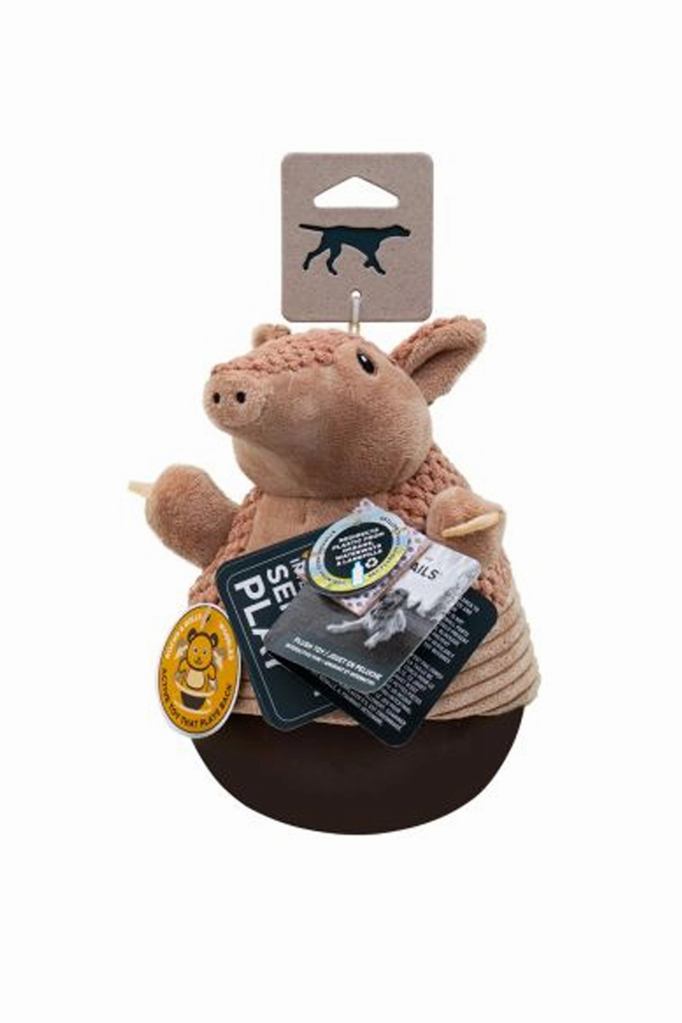 Tall Tails Armadillo Roly Poly Plush Dog Toy