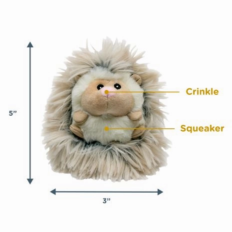 Tall Tails Fluffy Baby Hedgehog with Squeaker Dog Toy