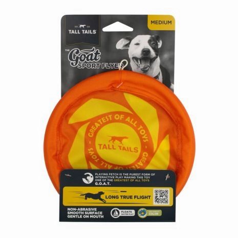 Tall Tails Natural Rubber Goat Sport Flyer Dog Toy