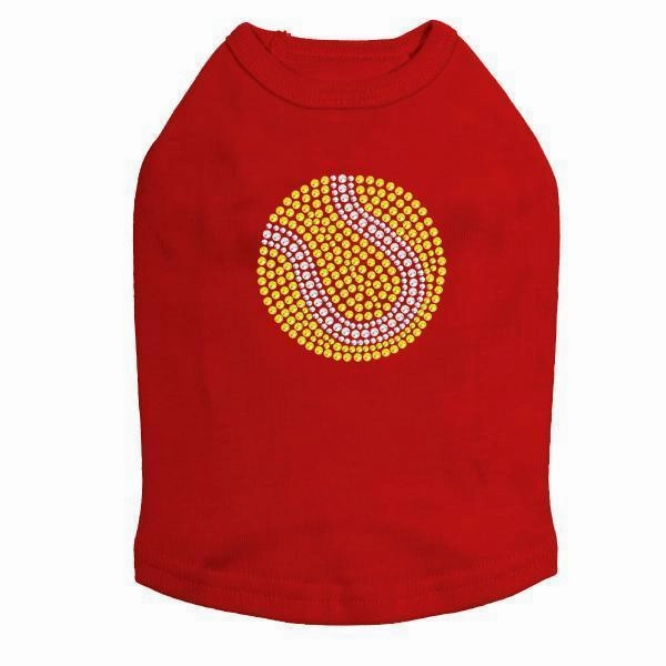 Tennis Ball Rhinestone Dog Tank
