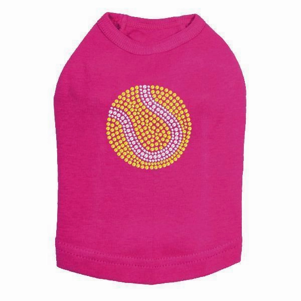 Tennis Ball Rhinestone Dog Tank