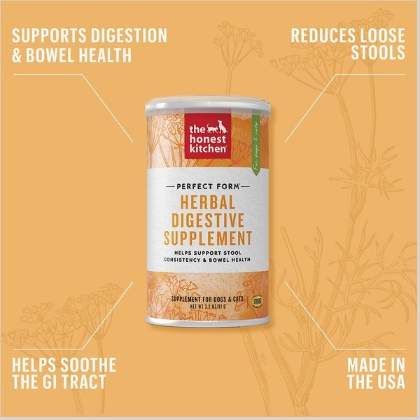 The Honest Kitchen Perfect Form Herbal Digestive Supplement for Dogs and Cats
