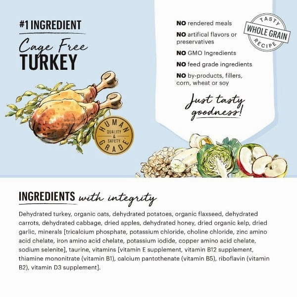 The Honest Kitchen Whole Grain Turkey Recipe Dehydrated Dog Food, 10lb (SPECIAL ORDER ITEM)
