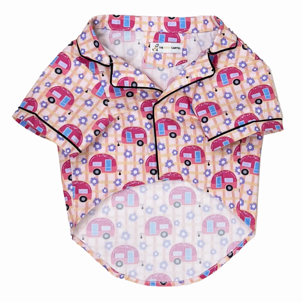 The Papaw Cartel Caravan Shirt for Dogs (Peach and Orange)