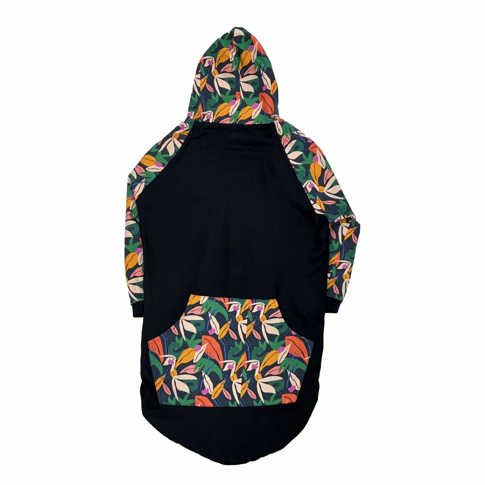 The Papaw Cartel Tropical Bomber Shacket for Dogs (Black)