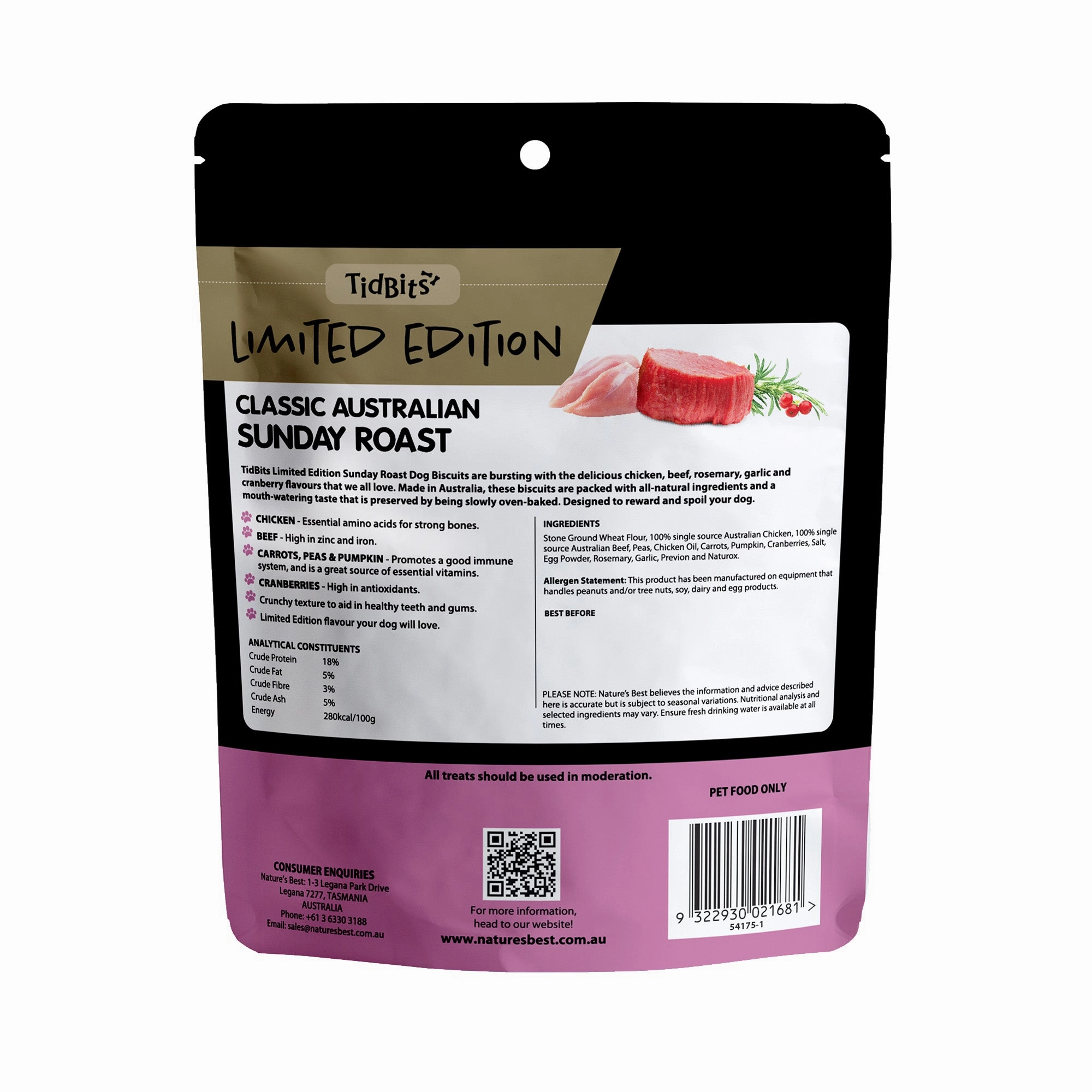 TidBits - Limited Edition Sunday Roast Dog Biscuits (250g)