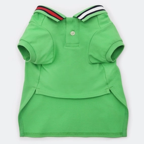 Tommy Hilfiger Flag Collar and Cluff Polo Tshirt for Dogs (Spring Lime)