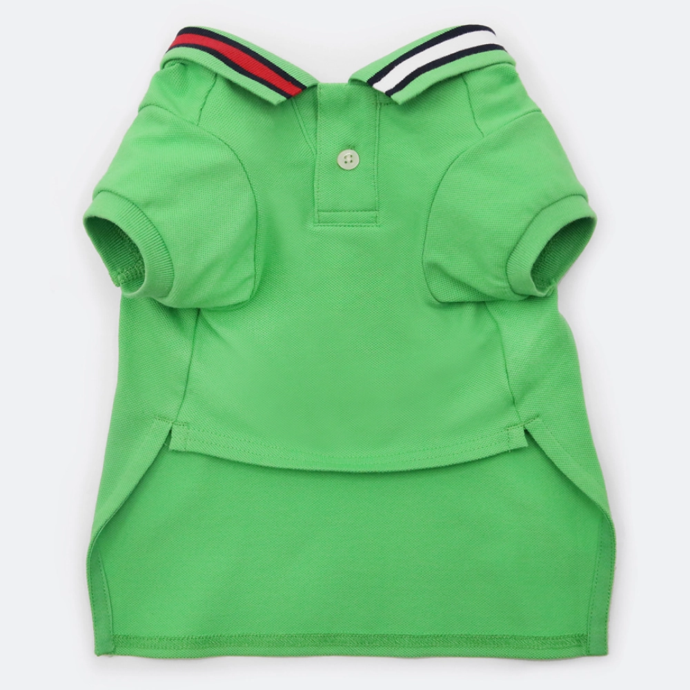 Tommy Hilfiger Flag Collar and Cluff Polo Tshirt for Dogs (Spring Lime)