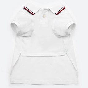 Tommy Hilfiger Heritage Polo Tshirt for Dogs (Optic White)