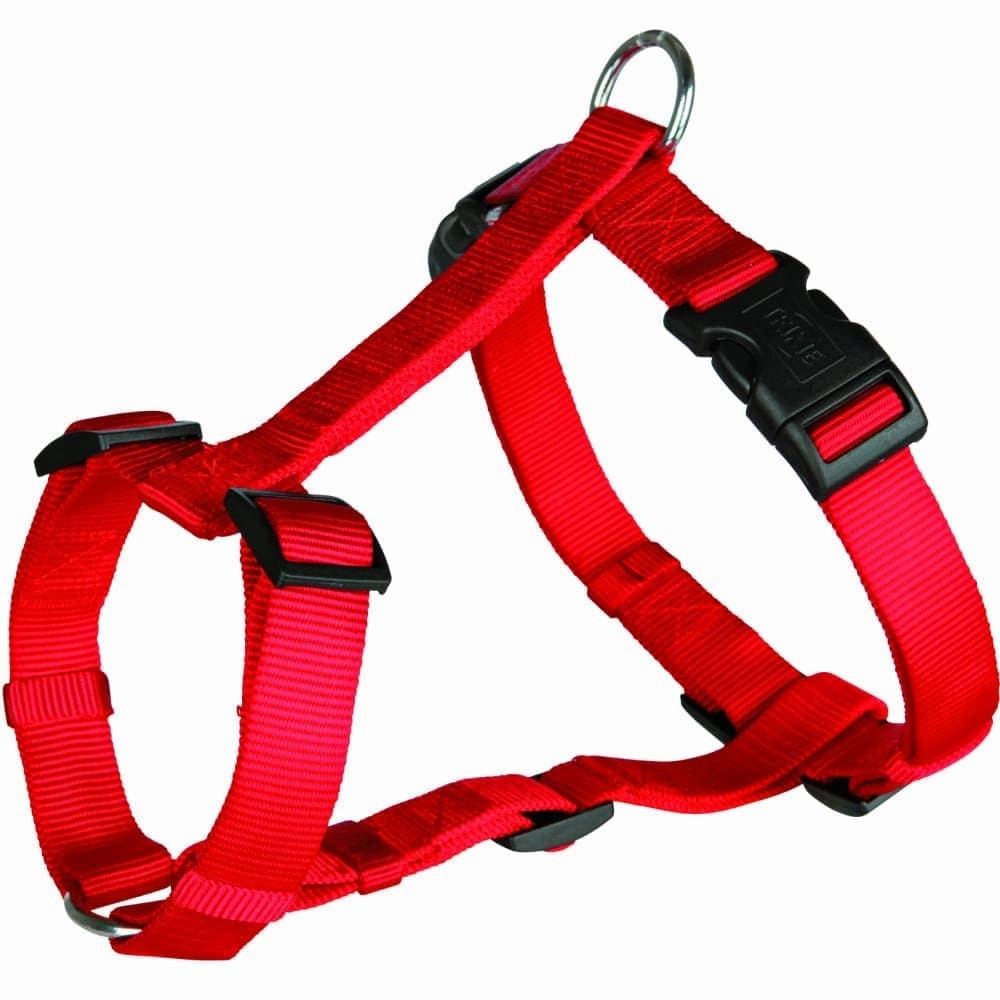 Trixie Classic H Harness, Lead Leash and Collar for Dogs Combo (Red) - S