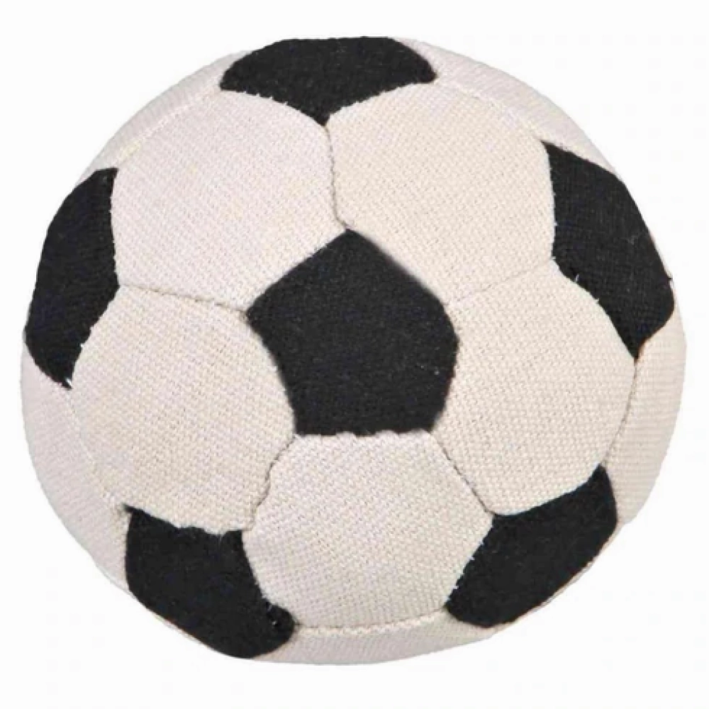 Trixie Soft Soccer Soundless Ball Fetch Toy for Dogs (Black)