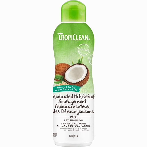 Tropiclean Medicated Itch Relief Oatmeal & Tea Tree Pet Shampoo