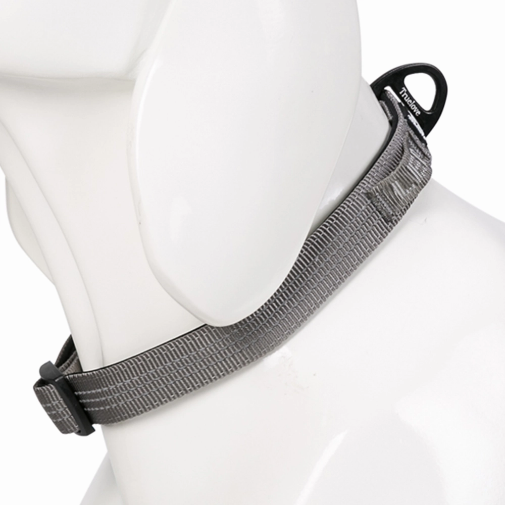 Truelove Classic Harness and Padded Collar for Dogs (Grey) - S