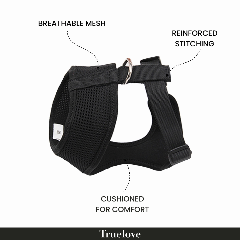 Truelove Harness for Cats and Small Dogs (Black)