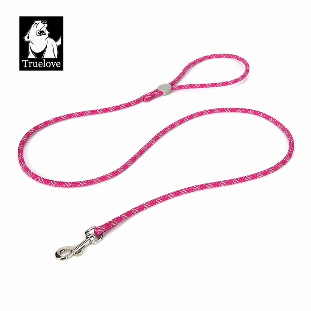 Truelove High Density Reflective Rope Webbing Leash for Dogs (Fuchsia)