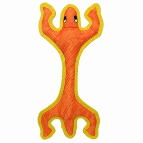 Tuffy DuraForce Lizard Orange Plush Dog Toy