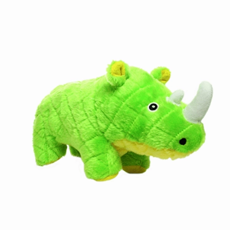 Tuffy Mighty Safari Rhinoceros Green Dog Toy