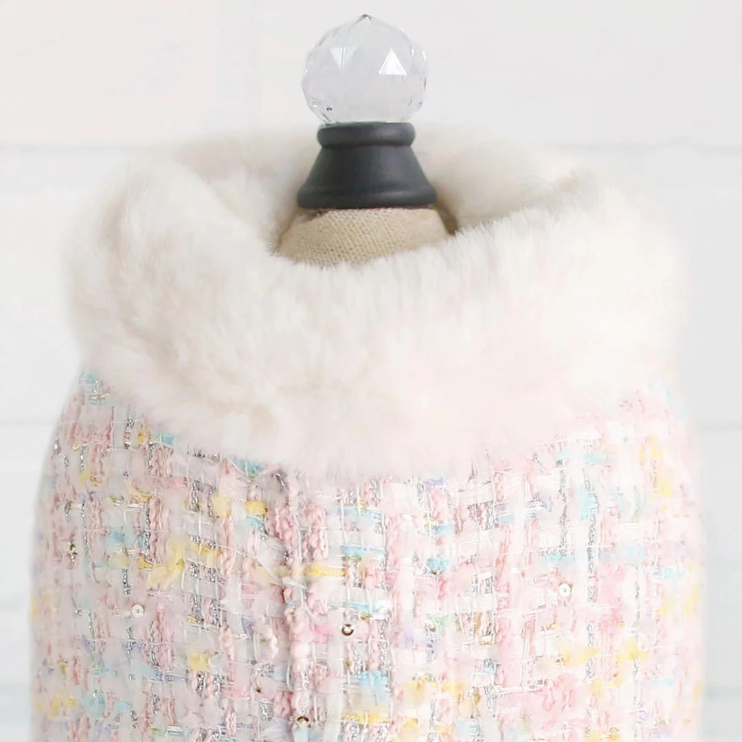 Tweed Dog Coat Candy