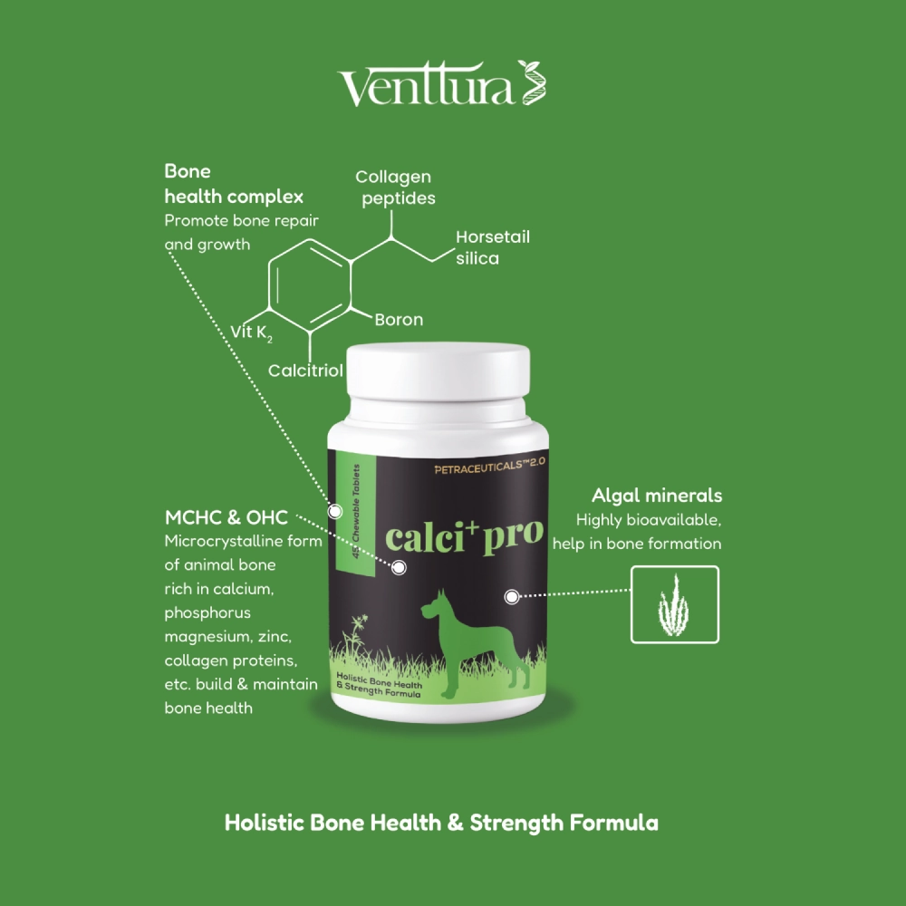Venttura Calci Pro Plus Chewable Calcium Supplement Tablets for Dogs