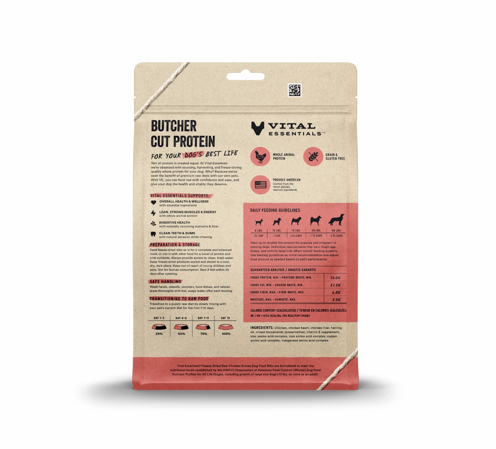 Vital Essentials Chicken Entree Nibs Freeze-Dried Raw Dog Food