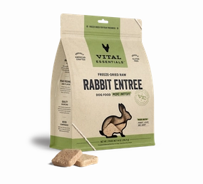 Vital Essentials Rabbit Entree Mini Patties Freeze-Dried Raw Dog Food