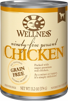 Wellness Natural Grain Free 95% Chicken Recipe Adult Wet Canned Dog Food