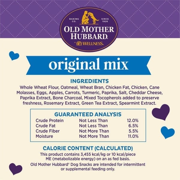 Wellness Old Mother Hubbard Original Mix Oven-Baked Dog Biscuits; Mini