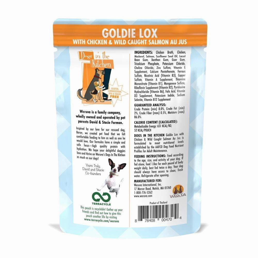 Weruva Dogs in the Kitchen Goldie Lox Grain Free Chicken & Salmon Dog Food Pouches