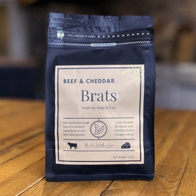 WET NOSE Frozen Cheddar Brat Treats for Dogs & Cats