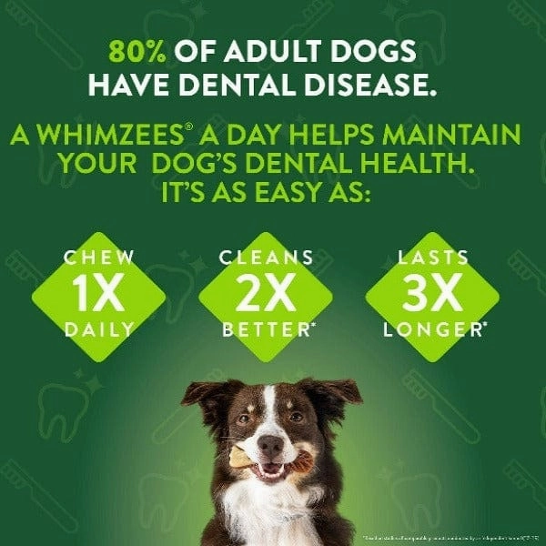 Whimzees Brushzees Natural Dental Chews