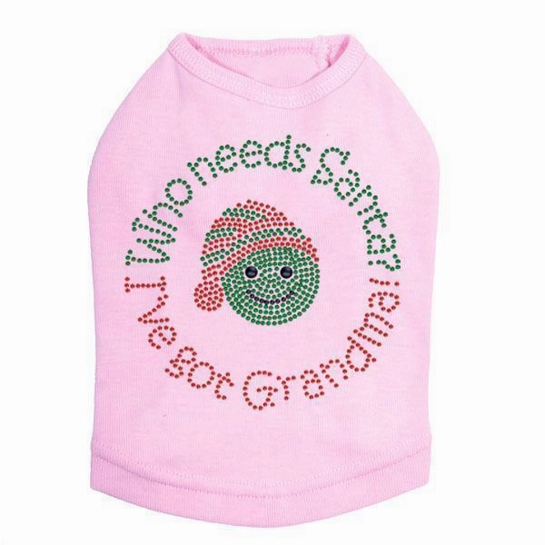 Who Needs Santa Rhinestone Dog Tank