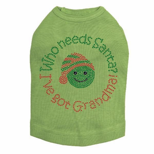 Who Needs Santa Rhinestone Dog Tank