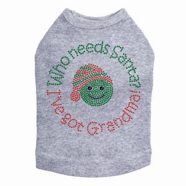 Who Needs Santa Rhinestone Dog Tank