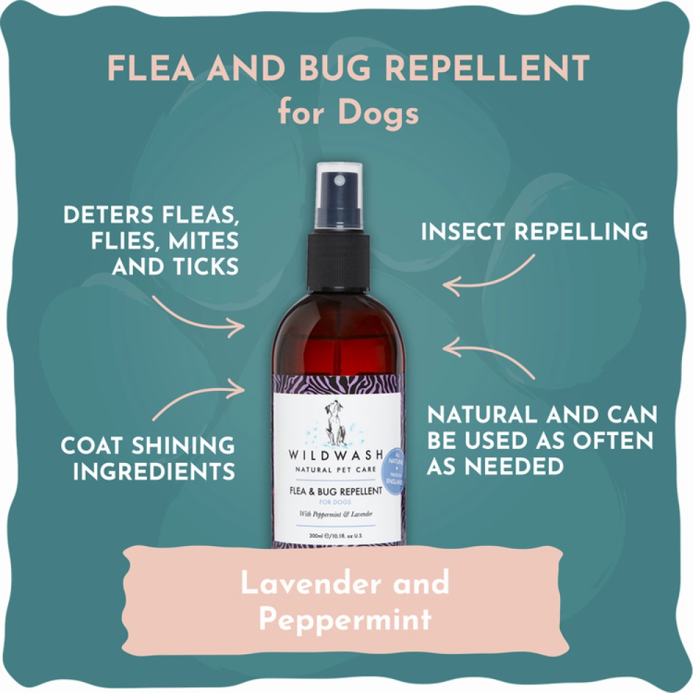 WildWash Flea and Bug Repellent with Lavender and Peppermint for Dogs