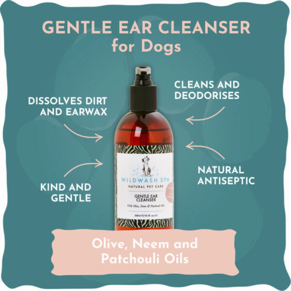 WildWash Spa Gentle Ear Cleanser for Dogs