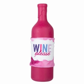 Wine Please Natural Rubber Dog Toy