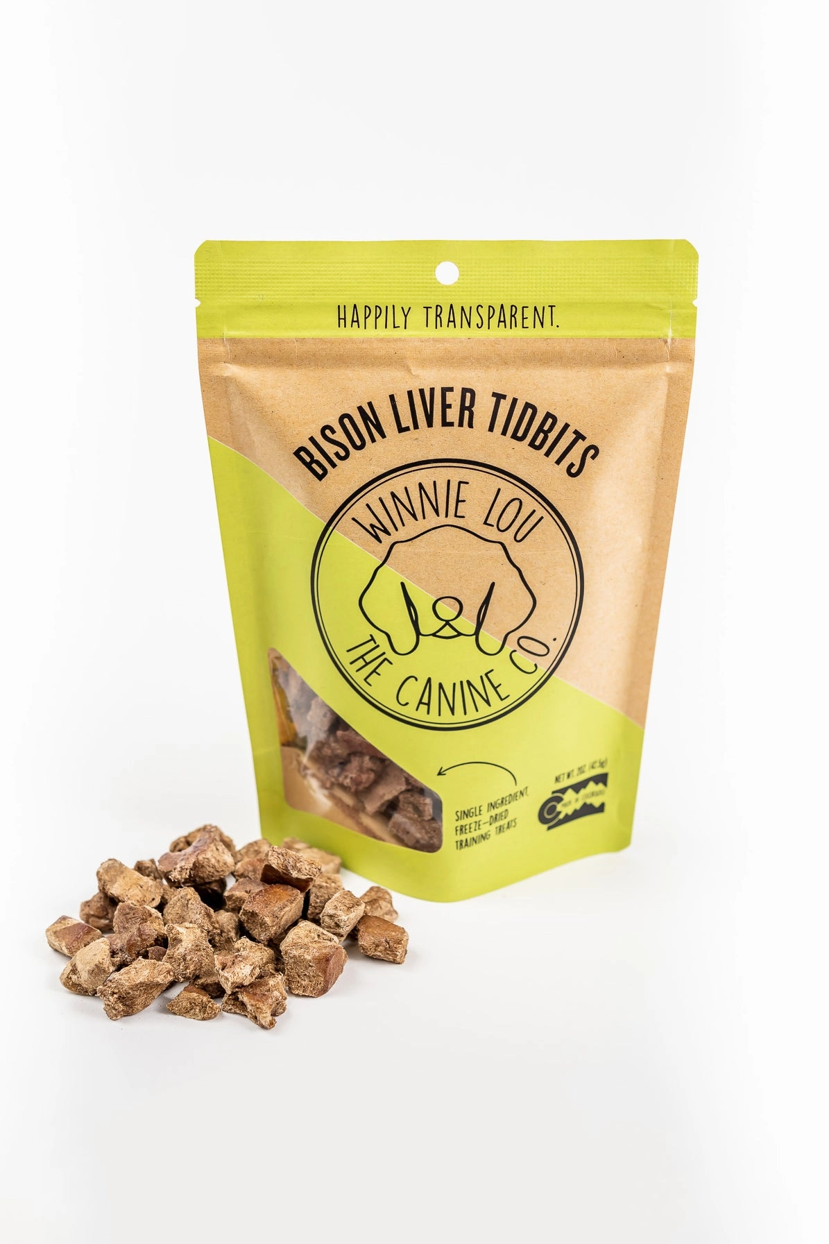 Winnie Lou Bison Liver TidBits Dog Treats