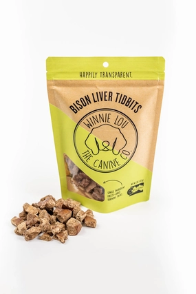 Winnie Lou Bison Liver TidBits Dog Treats