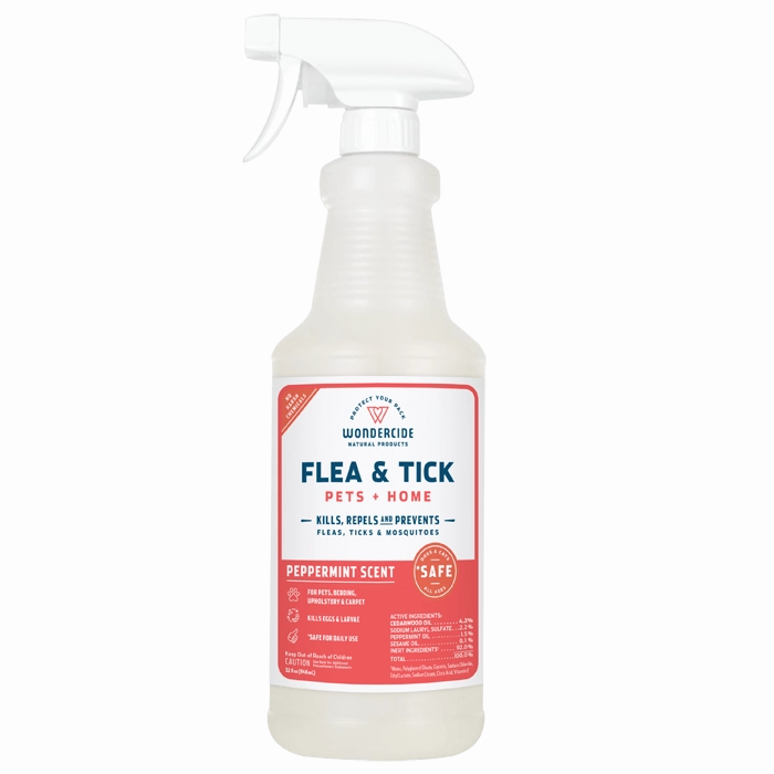 Wondercide Peppermint Flea and Tick Spray for Pets   Home