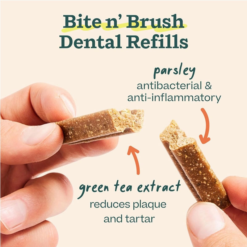 WOOF Bite n' Brush Dental Refills Chicken Recipe Treats for Dogs