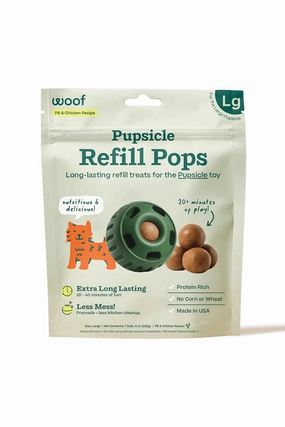Woof Pupsicle Chicken and Peanut Butter Refill Pops Dog Toy