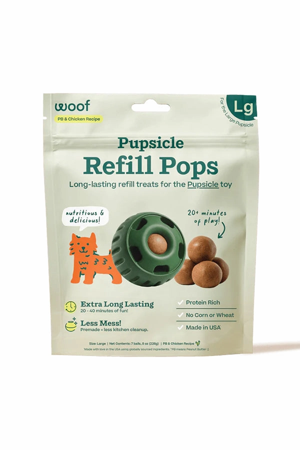 Woof Pupsicle Chicken and Peanut Butter Refill Pops Dog Toy