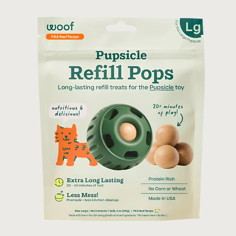 WOOF Pupsicle Refill Pops PB & Beef Recipe Treats for Dogs
