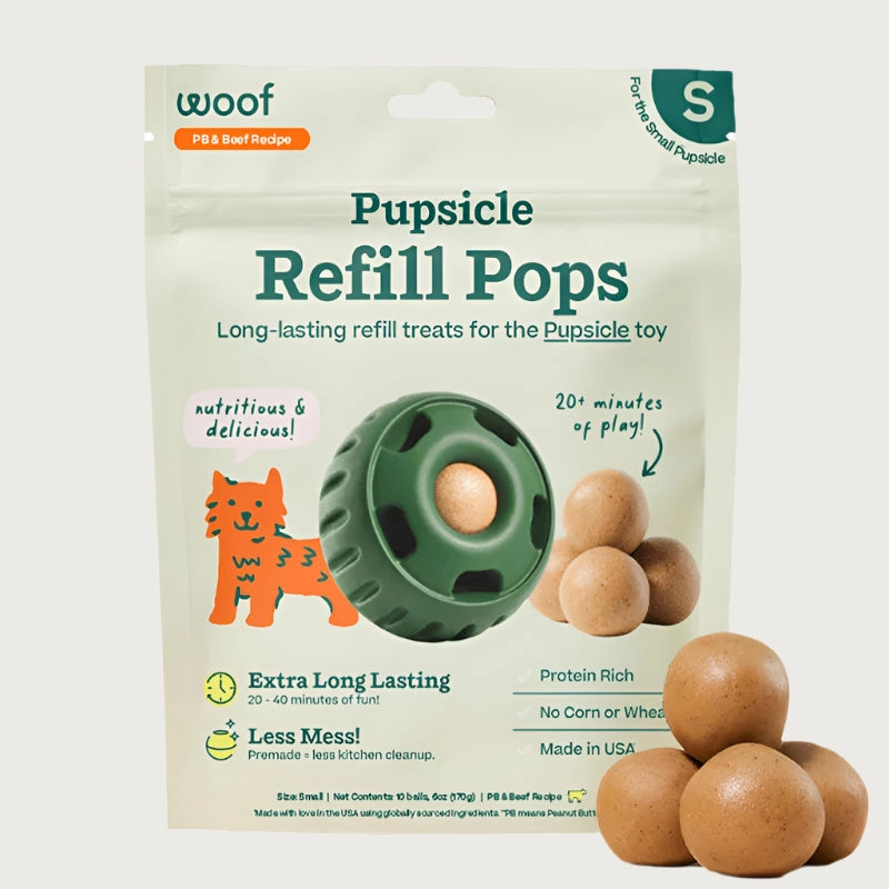 WOOF Pupsicle Refill Pops PB & Beef Recipe Treats for Dogs